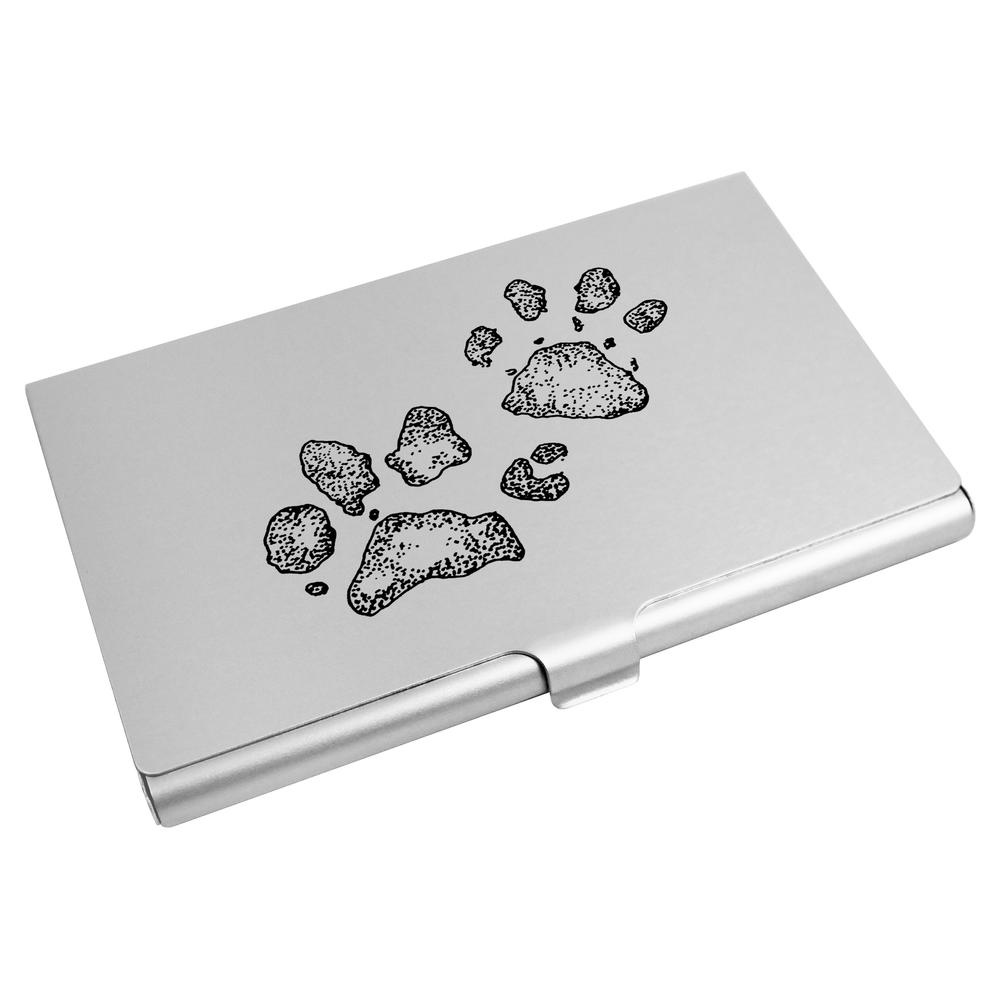 'Muddy Paw Prints' Business Card Holder / Credit Card Wallet (CH00007049)