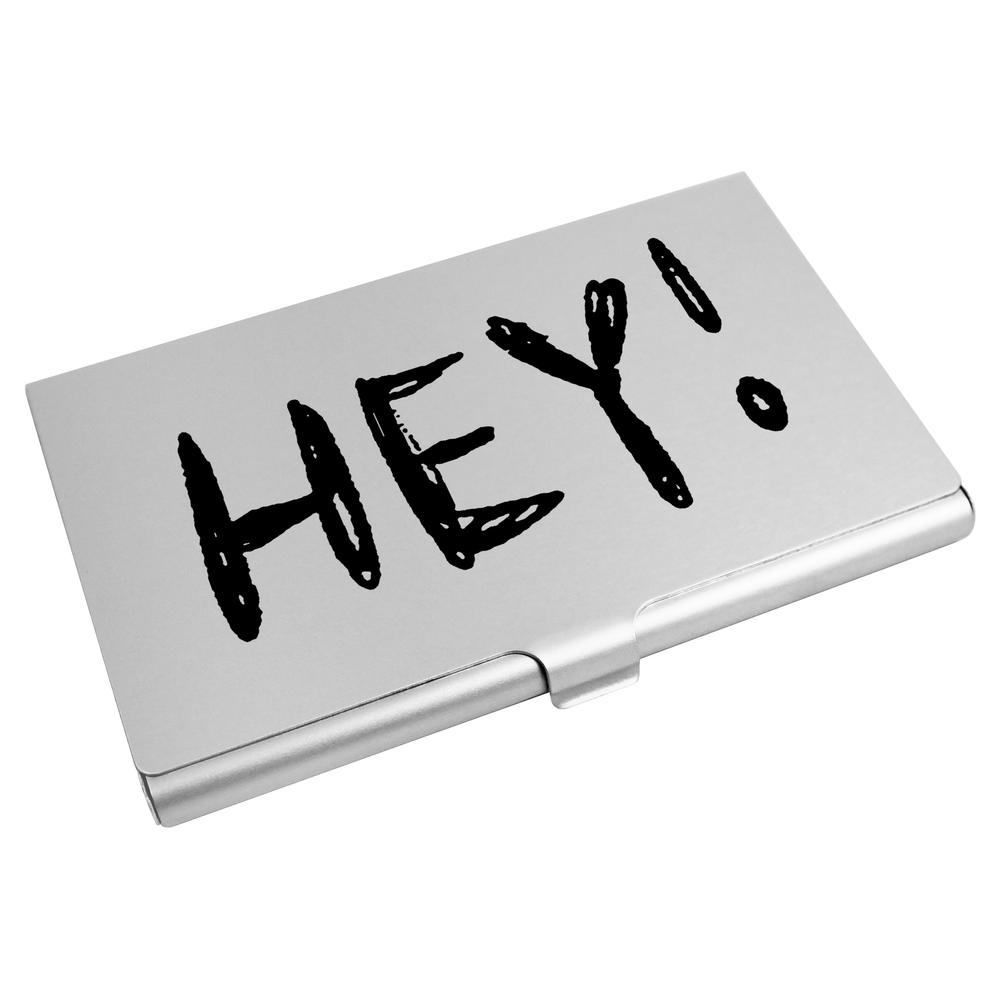 'HEY! Text' Business Card Holder / Credit Card Wallet (CH00013827)