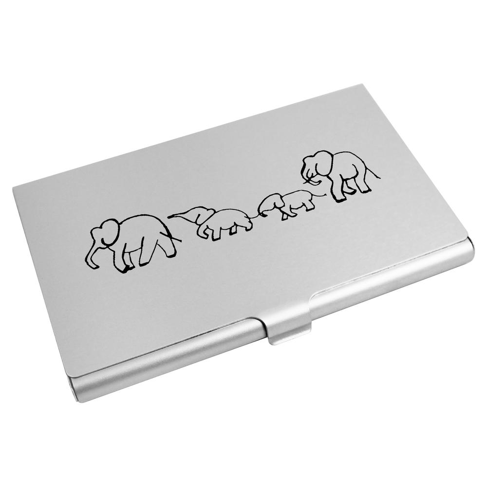 'Elephant Family' Business Card Holder / Credit Card Wallet (CH00015568)