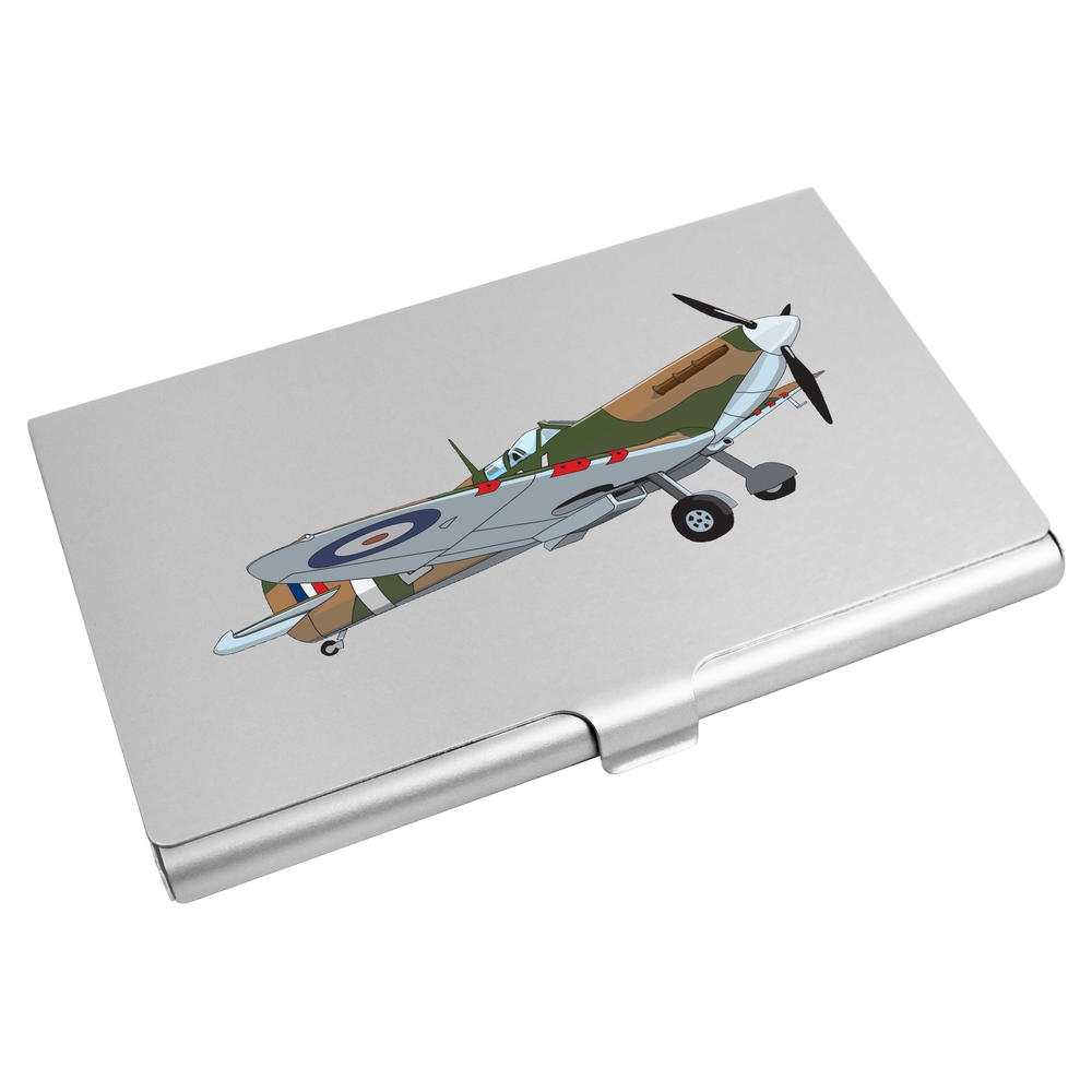 'Spitfire Plane' Business Card Holder / Credit Card Wallet (CH00016031)