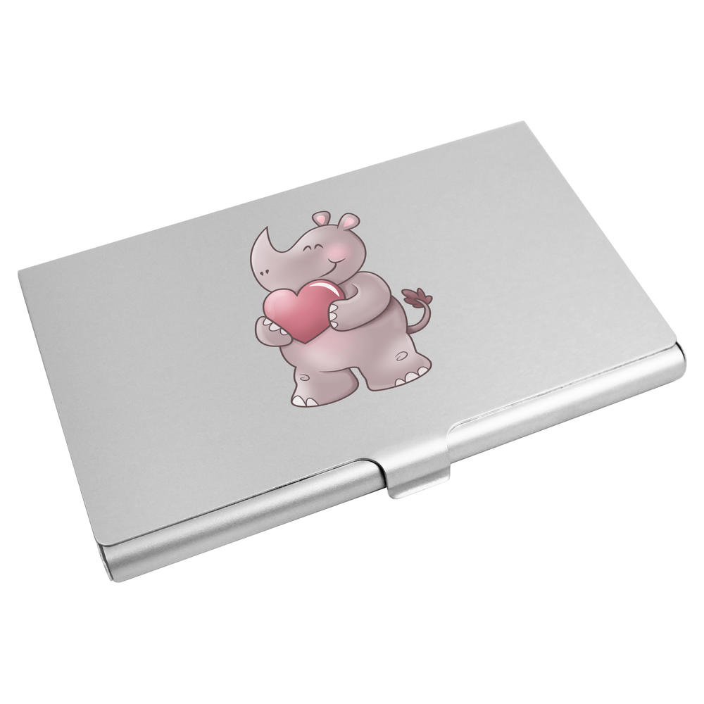 'Love Rhino' Business Card Holder / Credit Card Wallet (CH00016198)