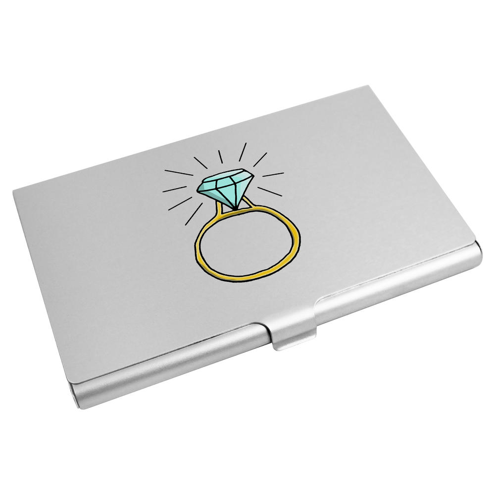 'Diamond Wedding Ring' Business Card Holder / Credit Card Wallet (CH00020563)