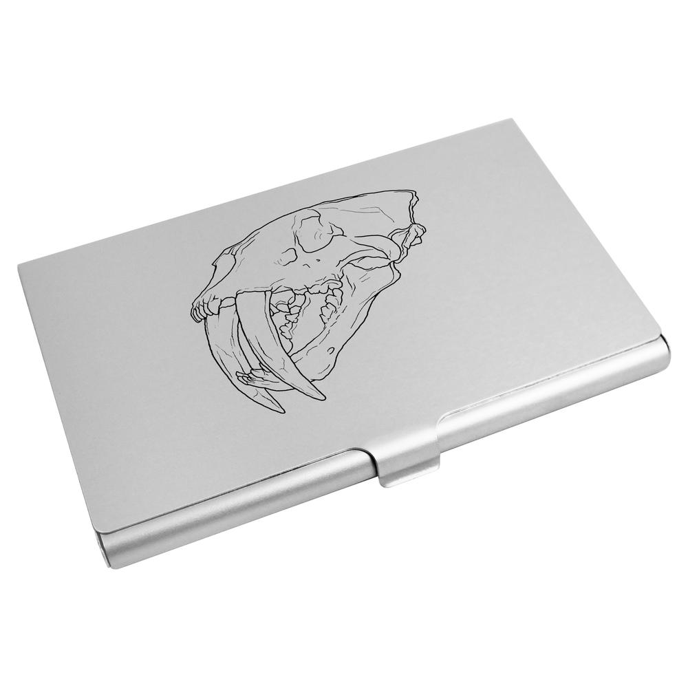 'Saber-toothed Tiger Skull' Business Card Holder / Credit Card Wallet (CH00024851)