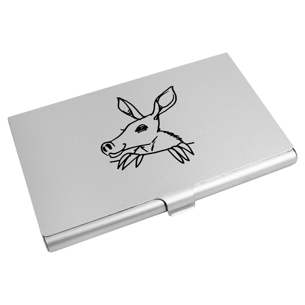 'Peeking Aardvark' Business Card Holder / Credit Card Wallet (CH00028783)