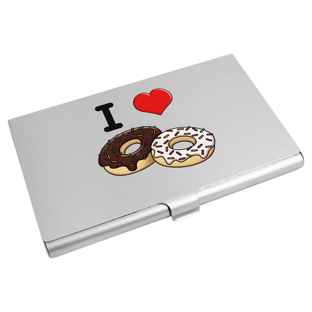 'I Love Doughnuts' Business Card Holder / Credit Card Wallet (CH00031376)