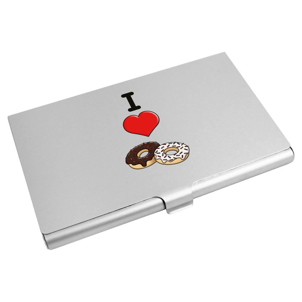 'I Love Doughnuts' Business Card Holder / Credit Card Wallet (CH00031401)