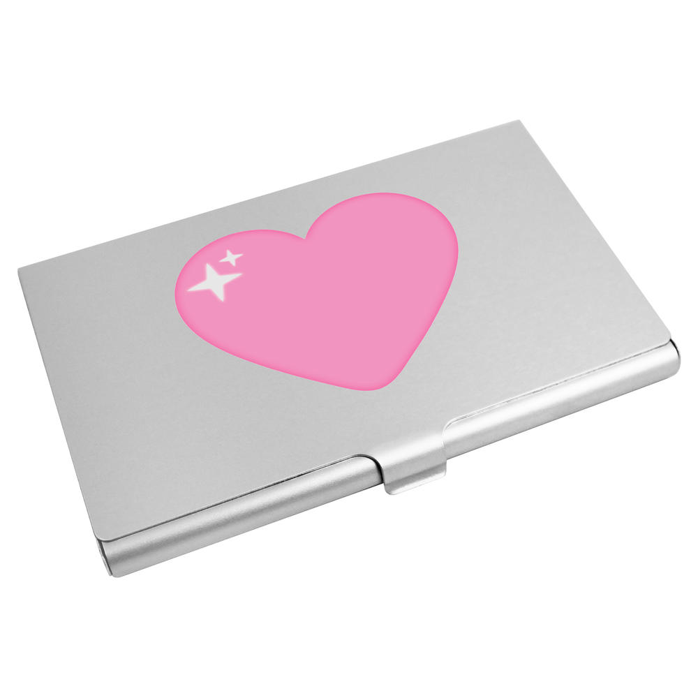 'Pink Heart' Business Card Holder / Credit Card Wallet (CH00032617)