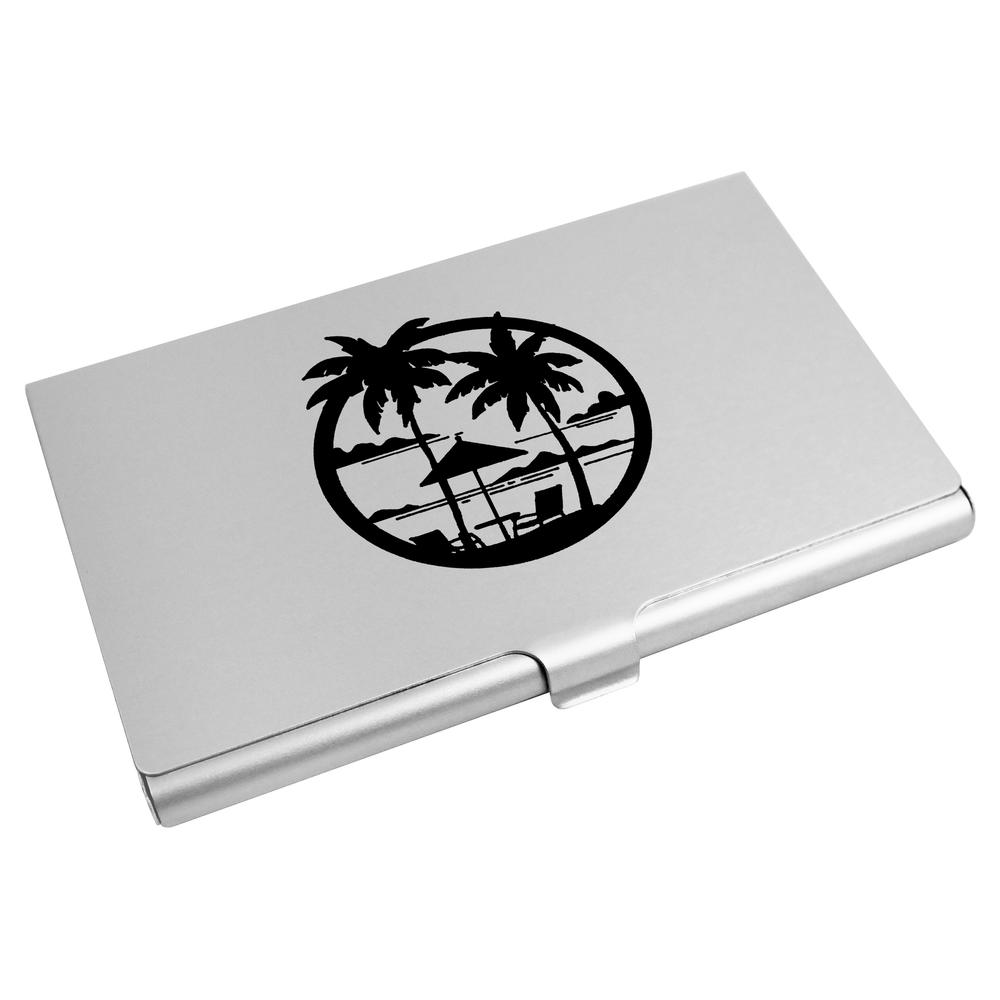 'Tropical Beach Motif' Business Card Holder / Credit Card Wallet (CH00033171)