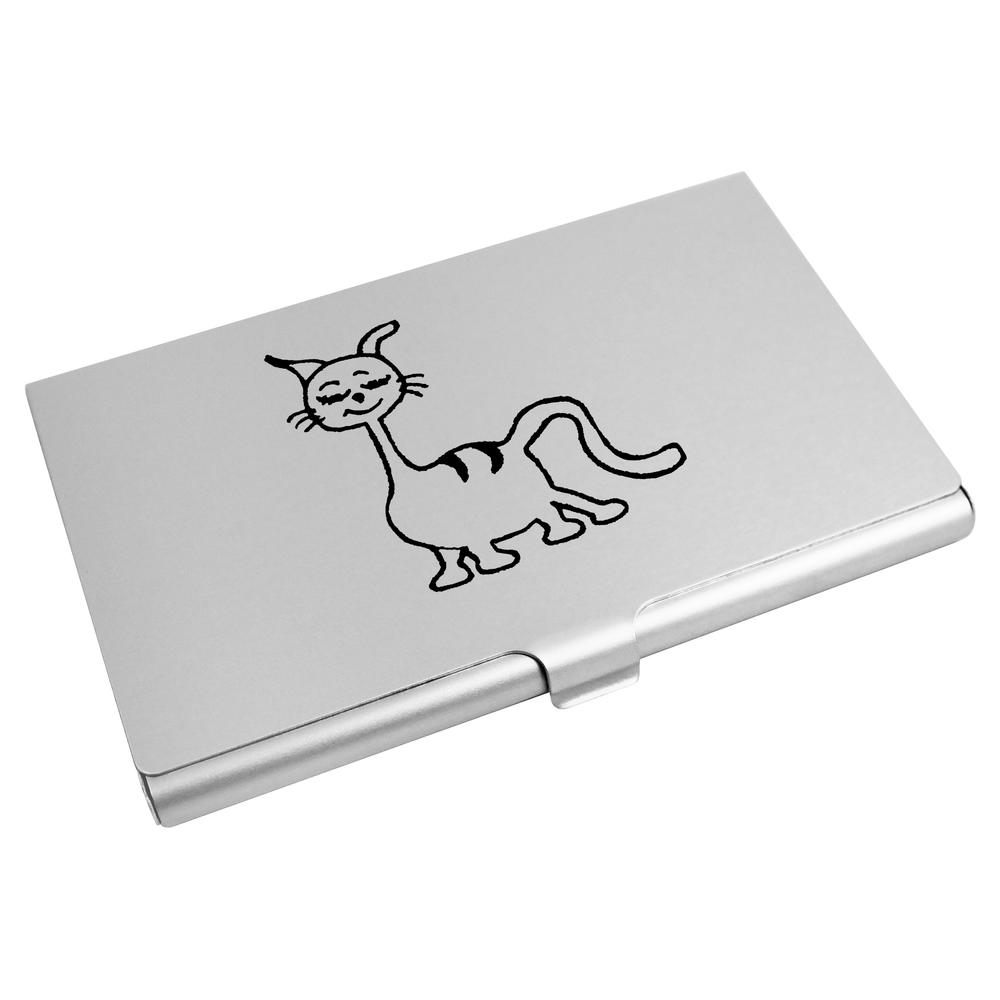 'Long-necked Cat' Business Card Holder / Credit Card Wallet (CH00033375)