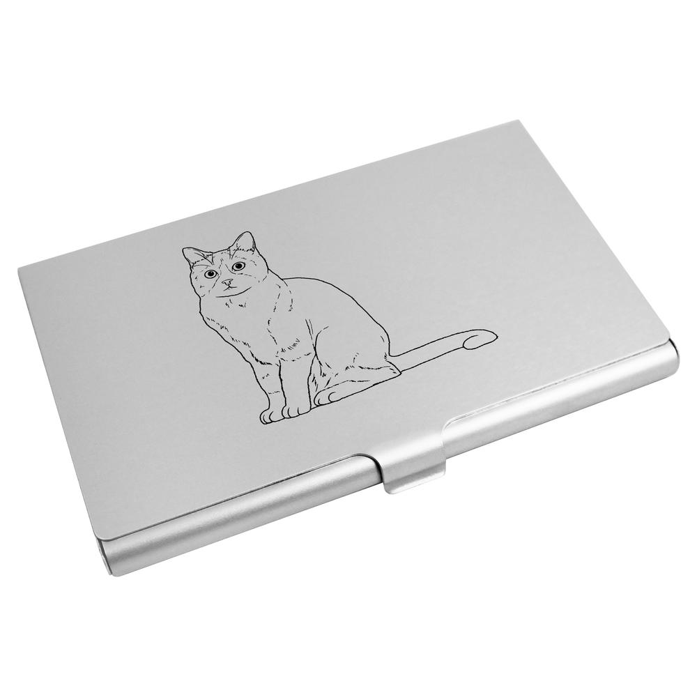 'Snowshoe Cat' Business Card Holder / Credit Card Wallet (CH00033648)