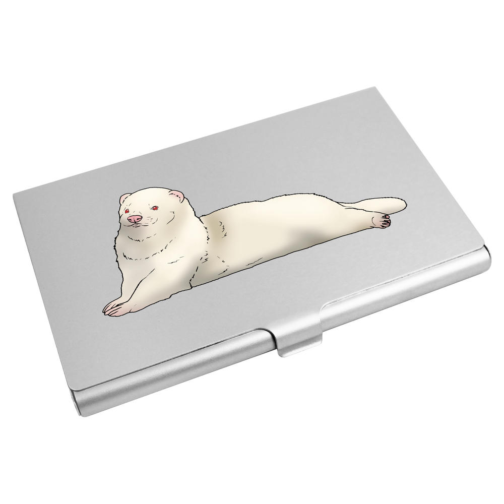 'Albino Ferret' Business Card Holder / Credit Card Wallet (CH00037315)