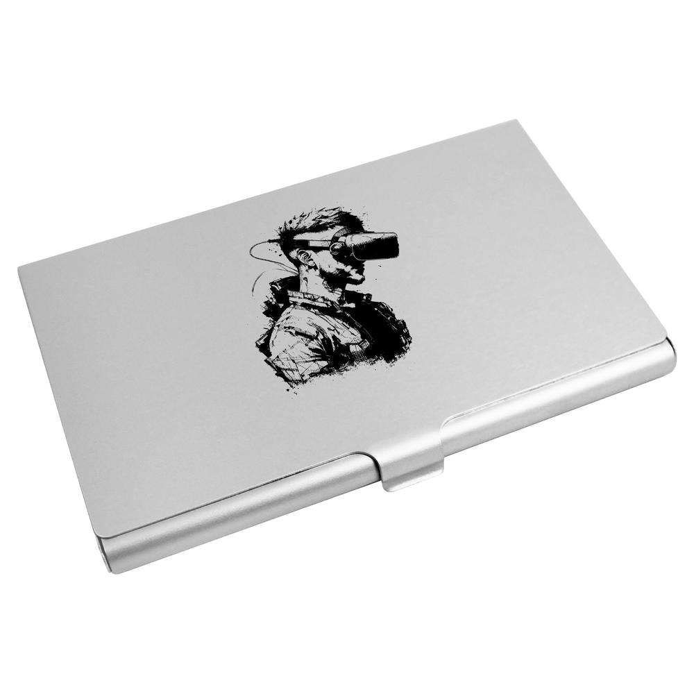 'Virtual Reality Gamer' Business Card Holder / Credit Card Wallet (CH00038092)
