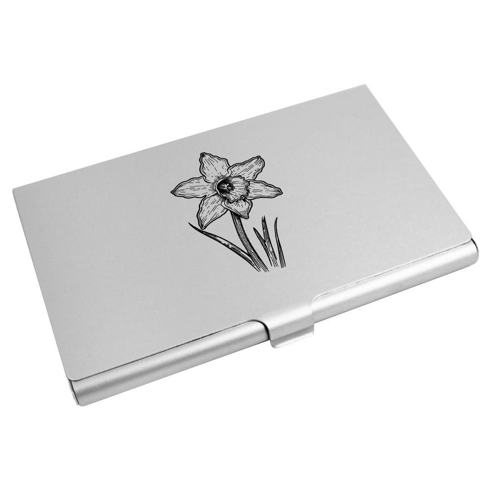 'Welsh Daffodil' Business Card Holder / Credit Card Wallet (CH00040607)