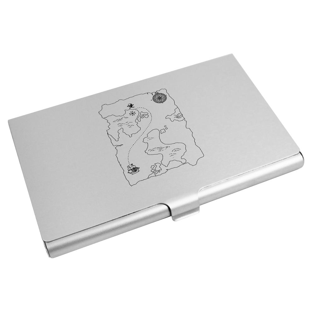 'Pirate Treasure Map' Business Card Holder / Credit Card Wallet (CH00041609)