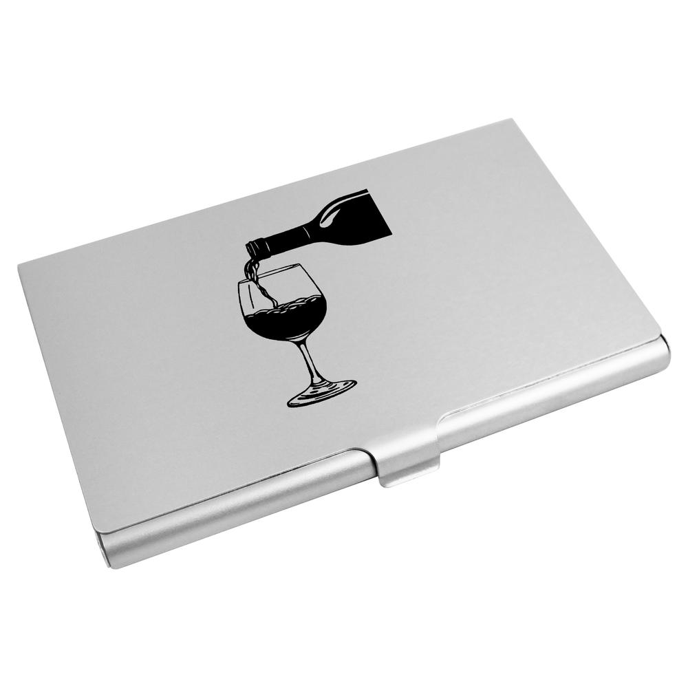 'Wine Poured into Wine Glass' Business Card Holder / Credit Card Wallet (CH00045042)