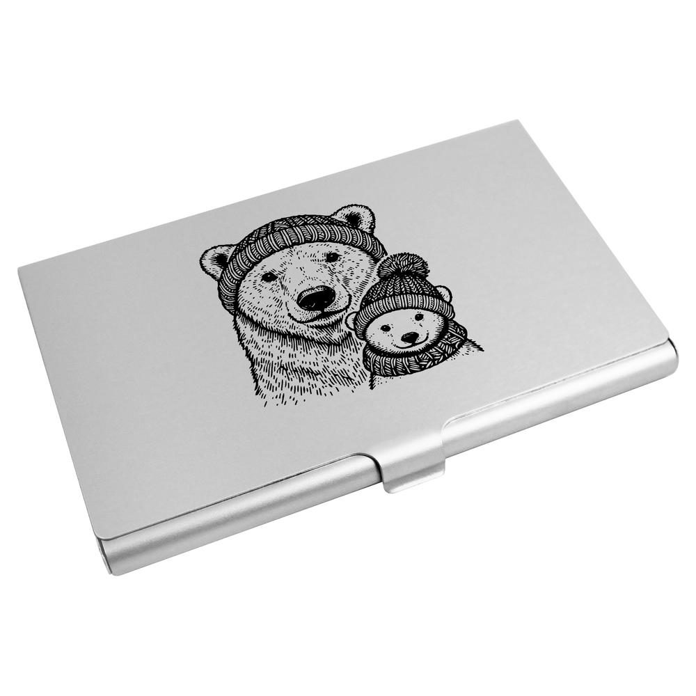 'Polar Bear Family' Business Card Holder / Credit Card Wallet (CH00045143)