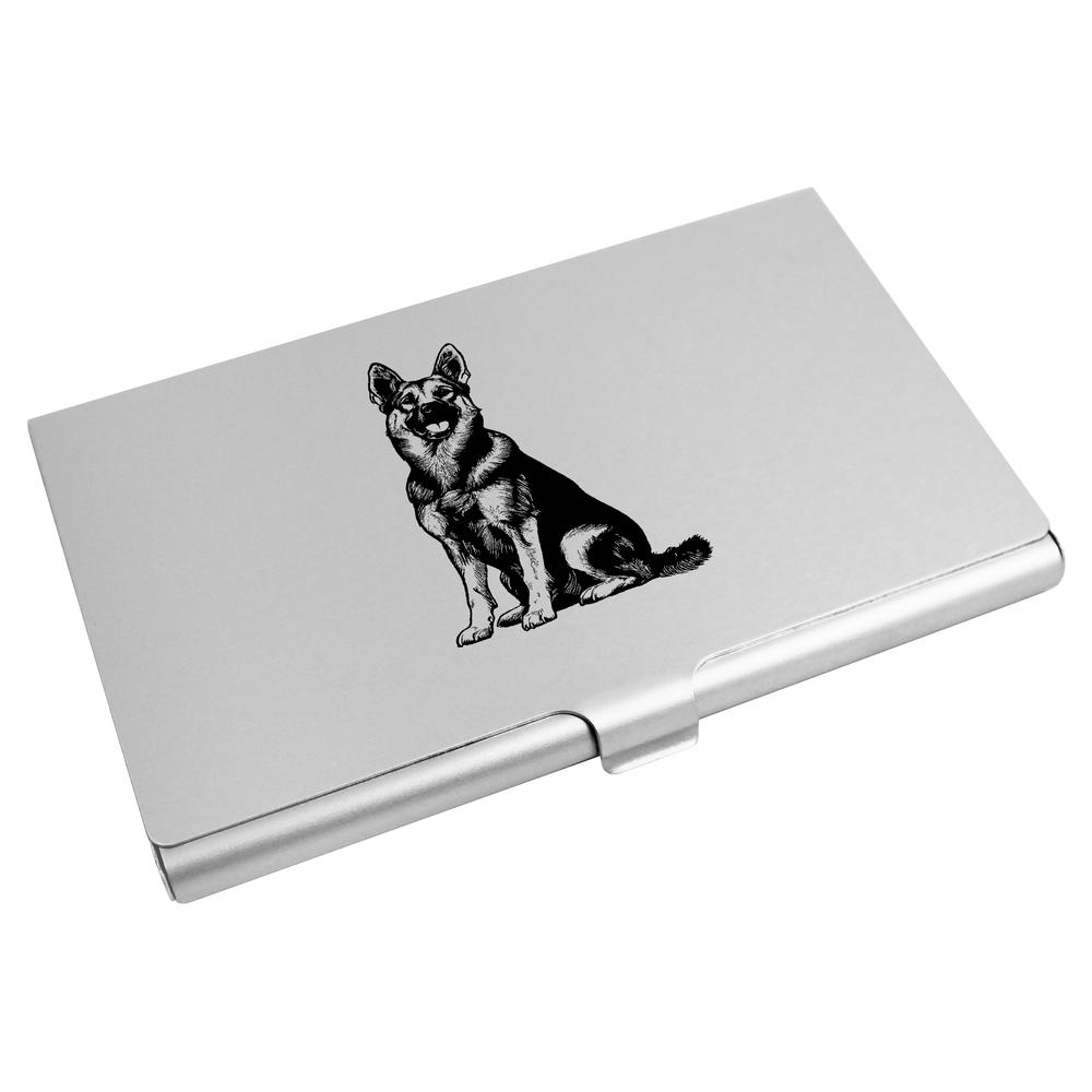 'German Shepherd Sitting' Business Card Holder / Credit Card Wallet (CH00045264)
