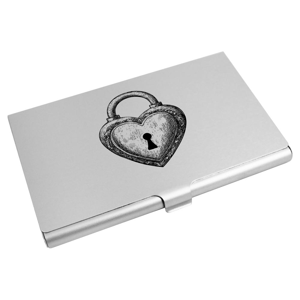 'Heart Shaped Lock' Business Card Holder / Credit Card Wallet (CH00045462)