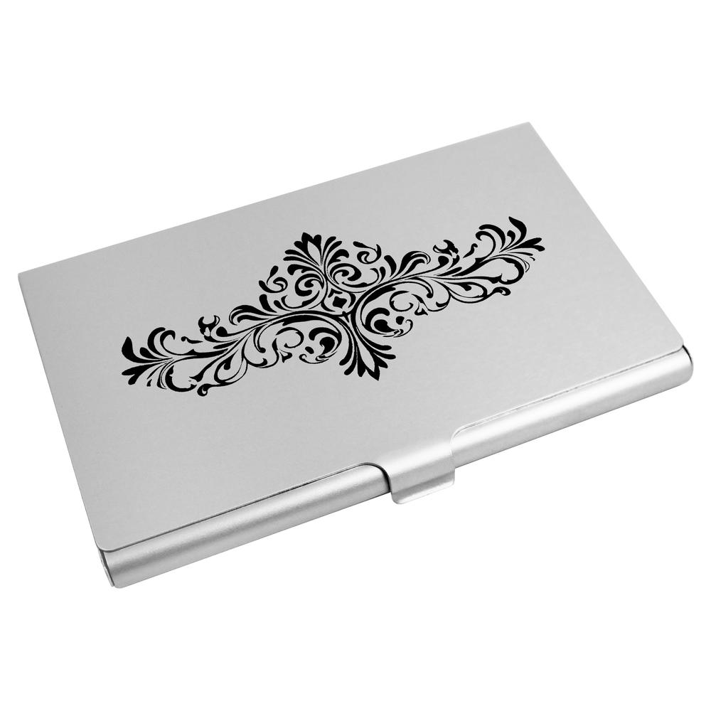 'Victorian Design Line Art' Business Card Holder / Credit Card Wallet (CH00045945)