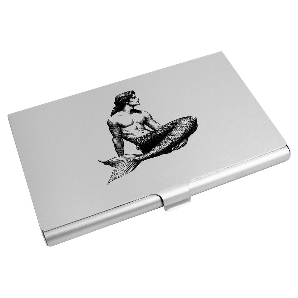 'Merman Sitting' Business Card Holder / Credit Card Wallet (CH00046359)