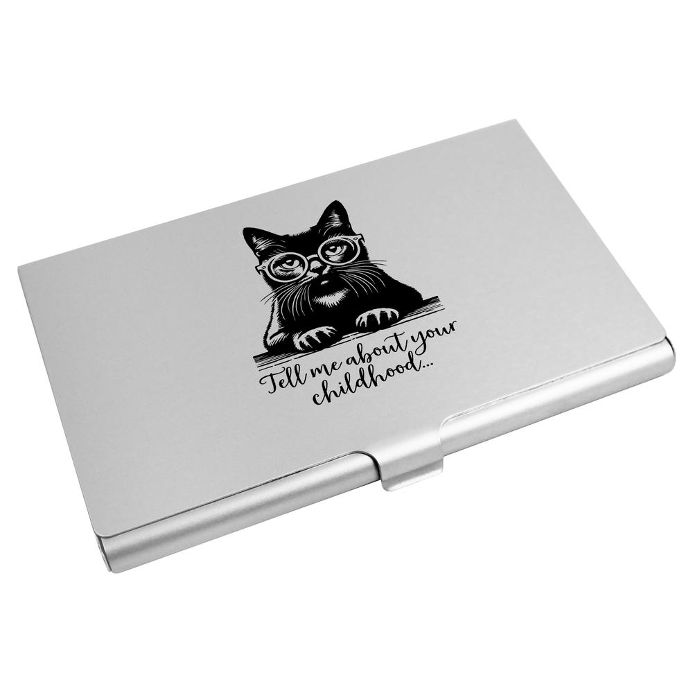'Therapist Cat' Business Card Holder / Credit Card Wallet (CH00046516)