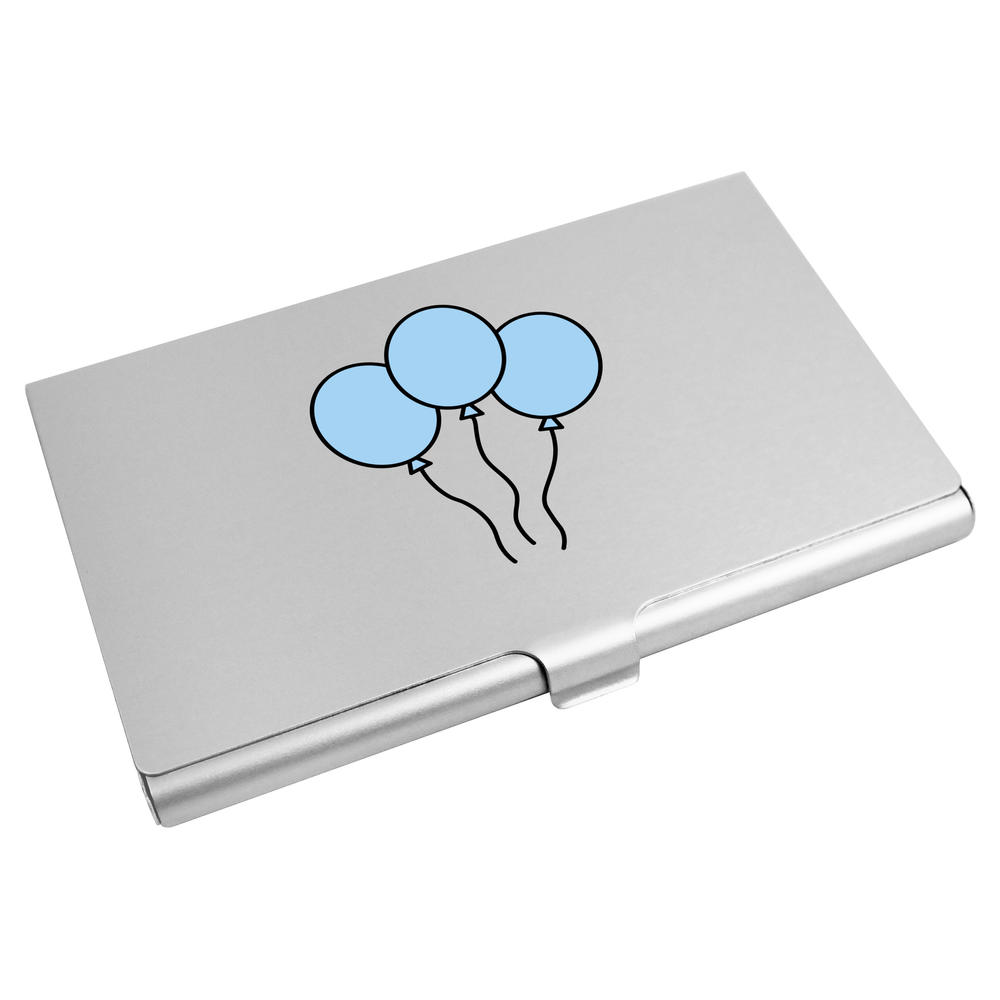 'Blue Ballons' Business Card Holder / Credit Card Wallet (CH00047209)