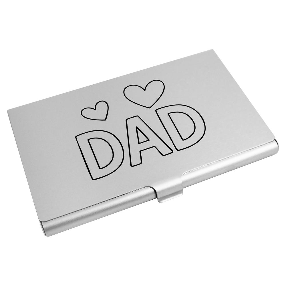 'Dad with hearts' Business Card Holder / Credit Card Wallet (CH00047662)