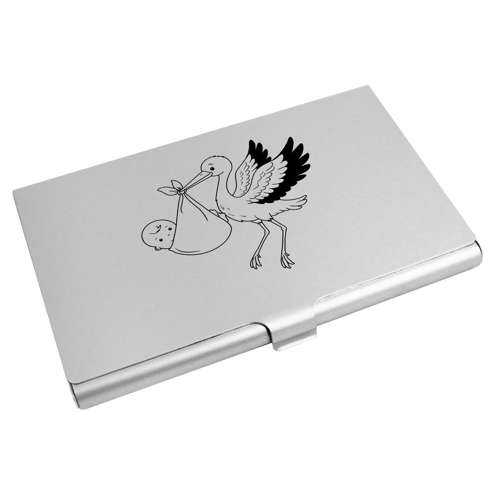 'Stork Carrying Baby' Business Card Holder / Credit Card Wallet (CH00048330)