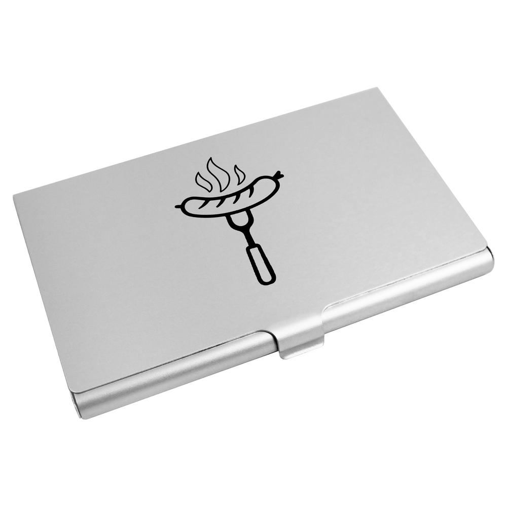 'Cooked BBQ Sausage' Business Card Holder / Credit Card Wallet (CH00049404)