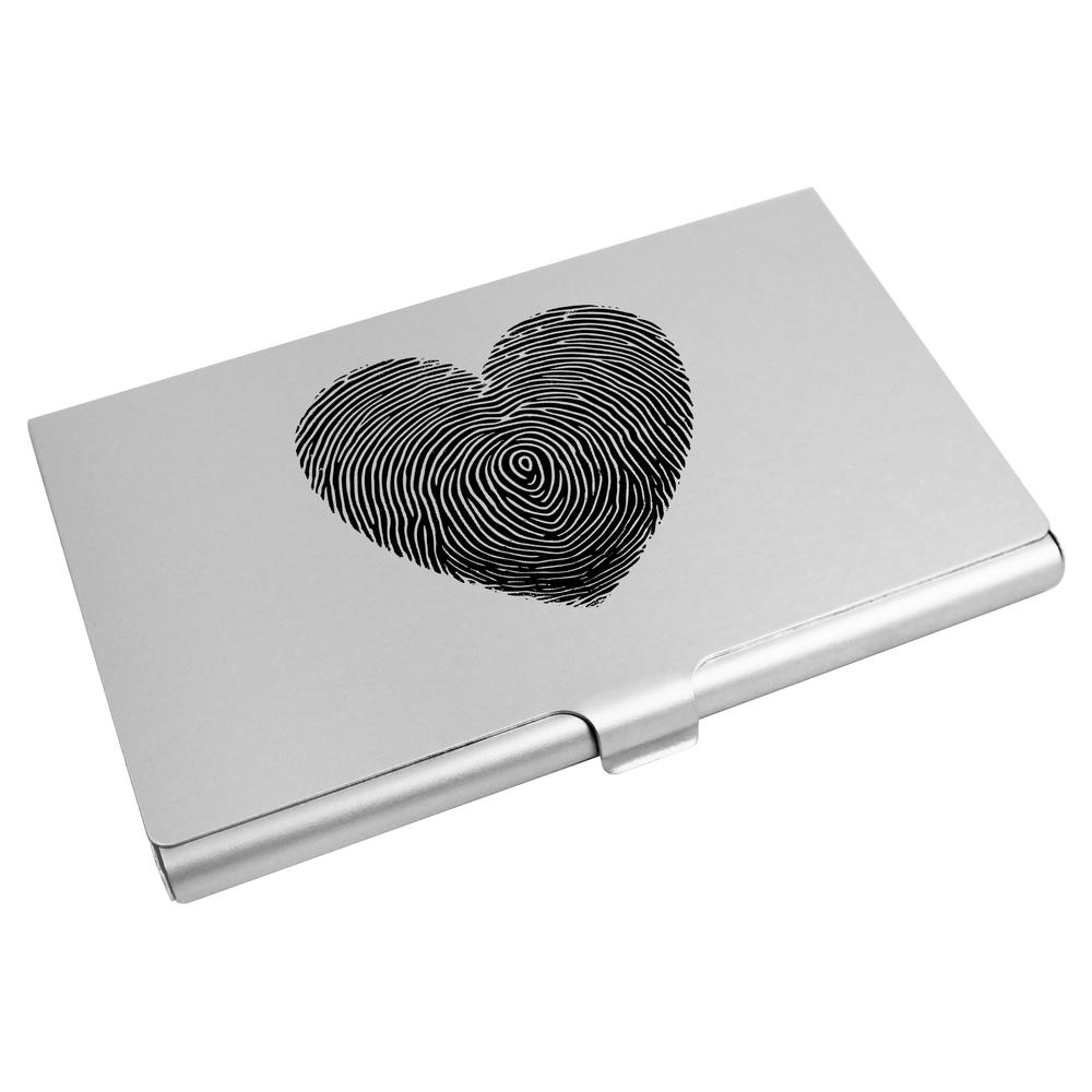 'Fingerprint Love Heart' Business Card Holder / Credit Card Wallet (CH00052046)