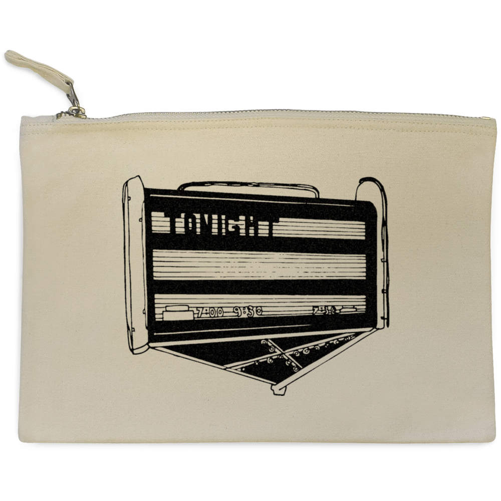 'Cinema Listings Sign' Canvas Clutch Bag / Accessory Case (CL00010288)
