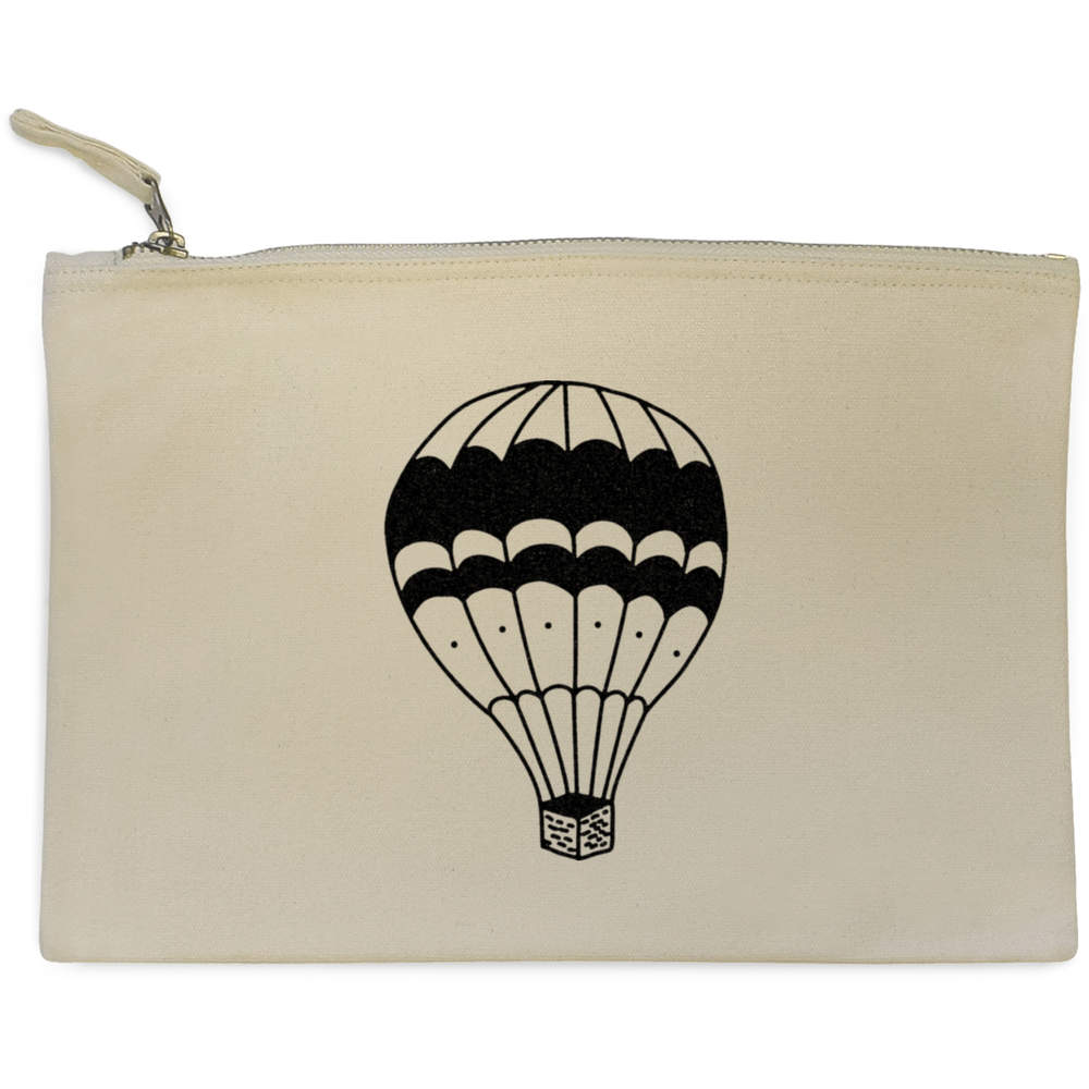 'Hot Air Balloon' Canvas Clutch Bag / Accessory Case (CL00012630)