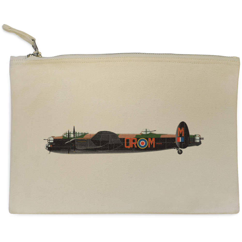 'Avro Lancaster Bomber' Canvas Clutch Bag / Accessory Case (CL00015250)