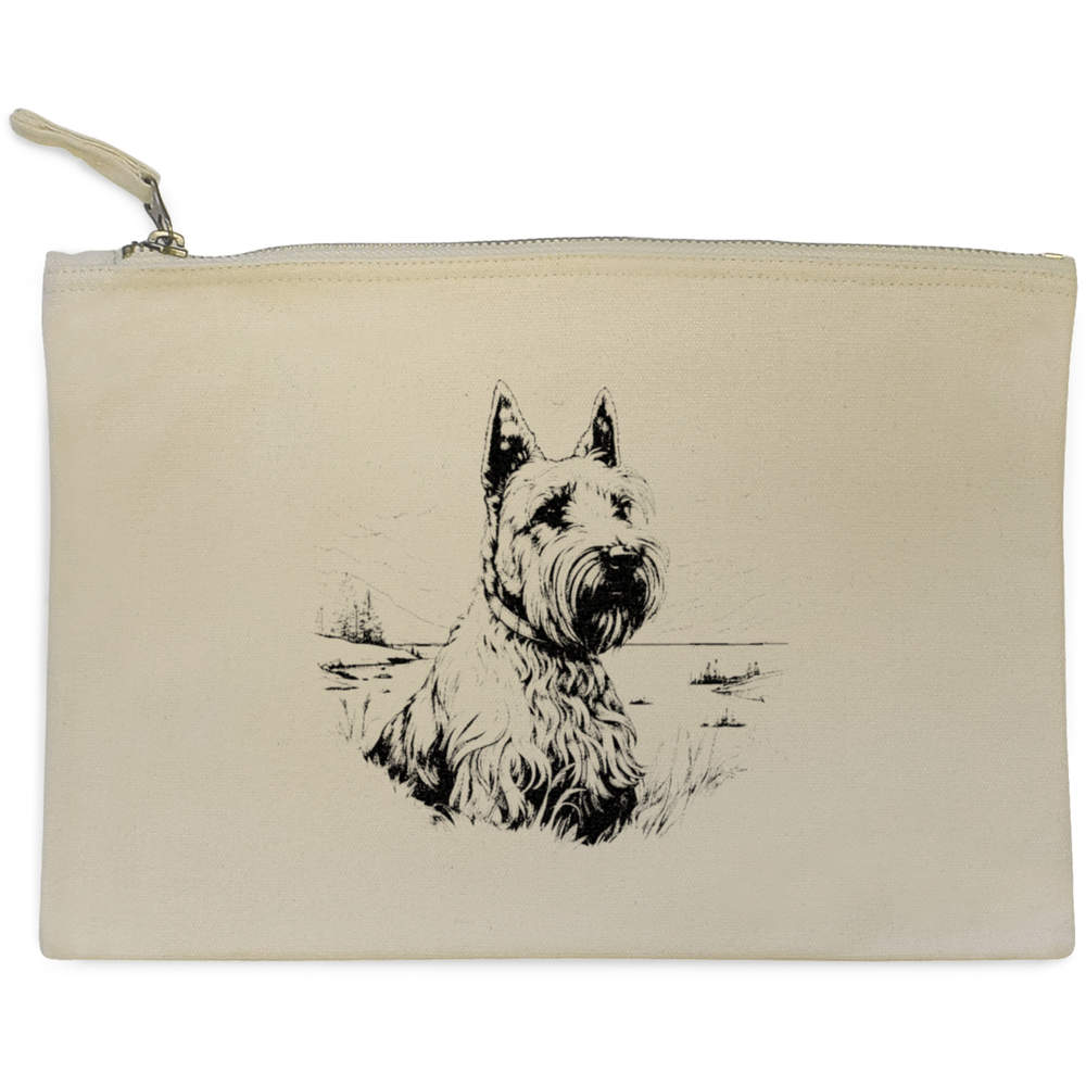 'scottish terrier' Canvas Clutch Bag / Accessory Case (CL00034651)