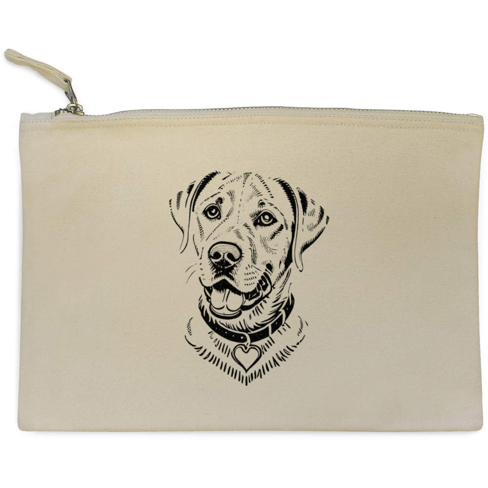 'Labrador Retriever Dog' Canvas Clutch Bag / Accessory Case (CL00035743)