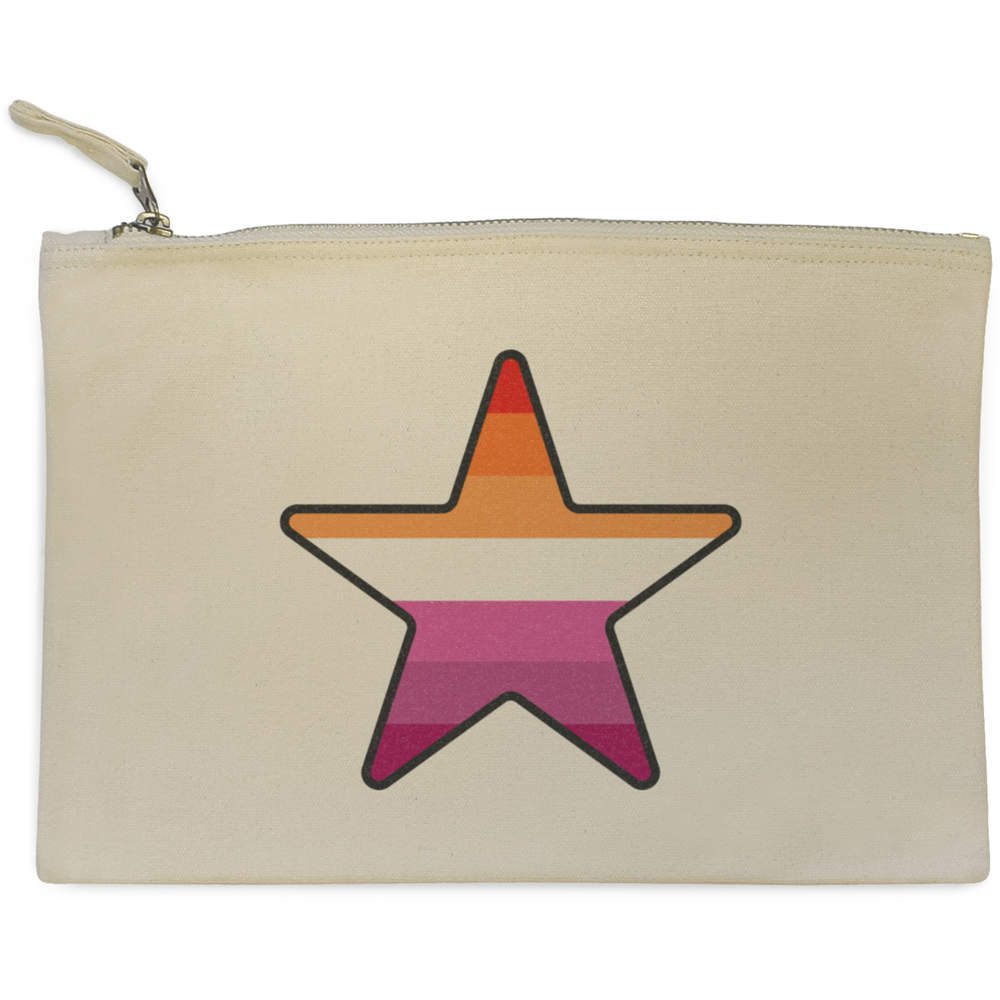 'Star Lesbian Flag ' Canvas Clutch Bag / Accessory Case (CL00044673)