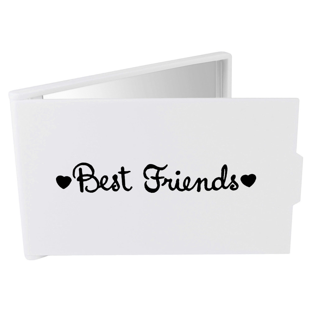 'Best Friends Text' Compact / Travel / Pocket Makeup Mirror (CM00001265)