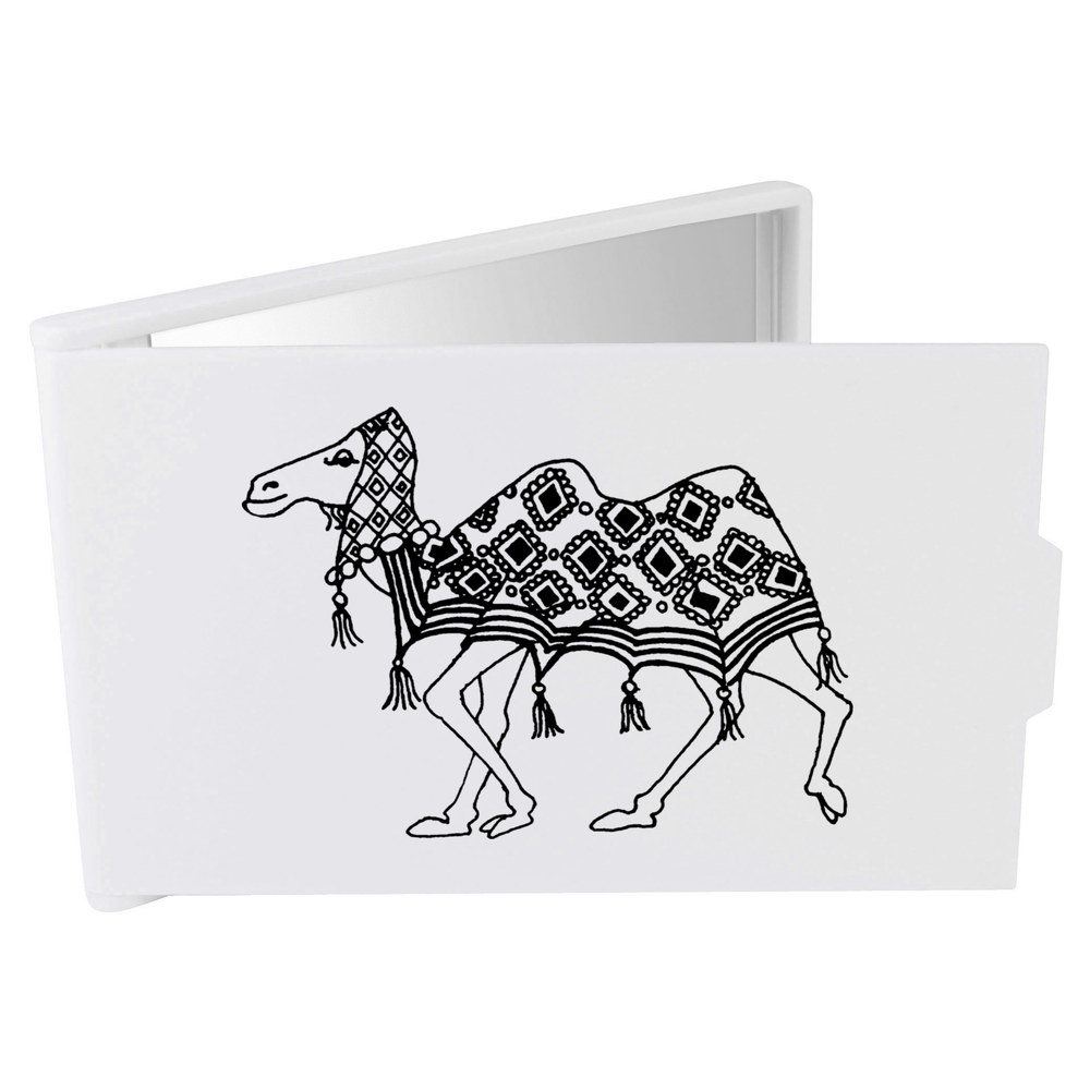 'Decorated Camel' Compact / Travel / Pocket Makeup Mirror (CM00005199)
