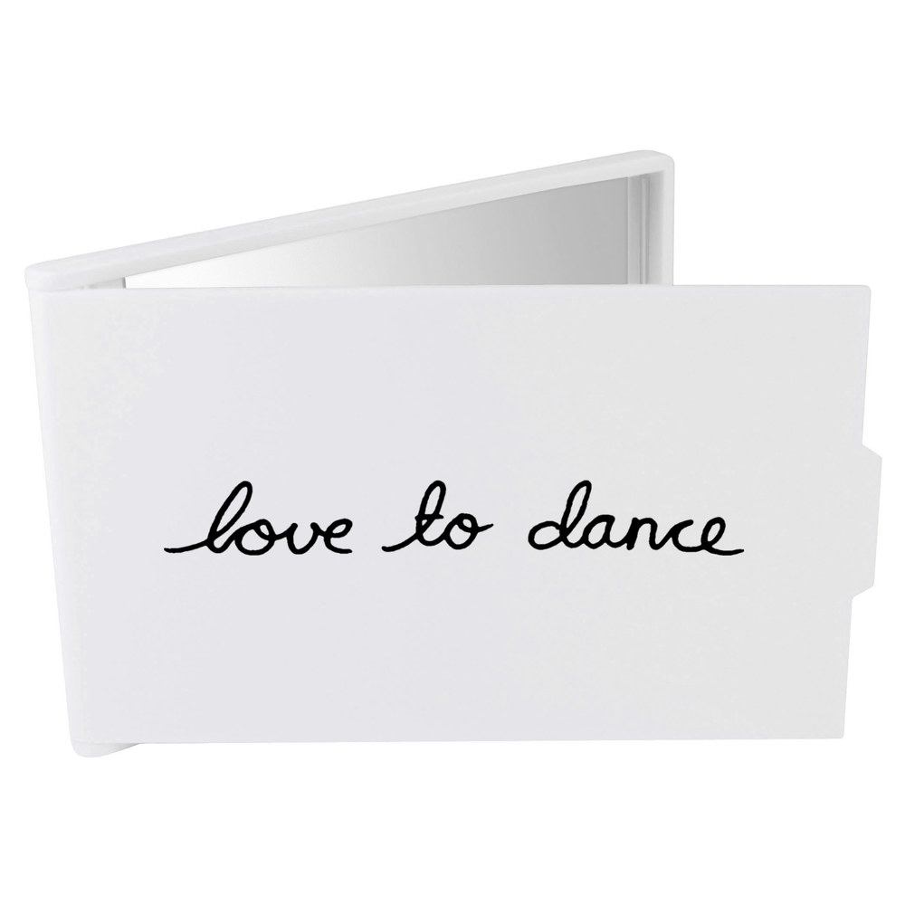'Love To Dance' Compact / Travel / Pocket Makeup Mirror (CM00008010)
