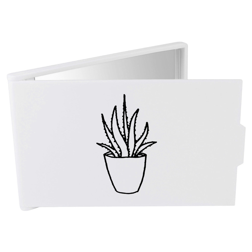 'Aloe Vera Plant' Compact / Travel / Pocket Makeup Mirror (CM00016025)