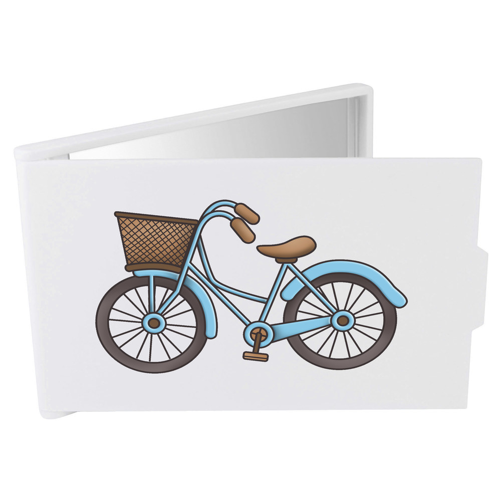 'Dutch Bike With Basket' Compact / Travel / Pocket Makeup Mirror (CM00018704)