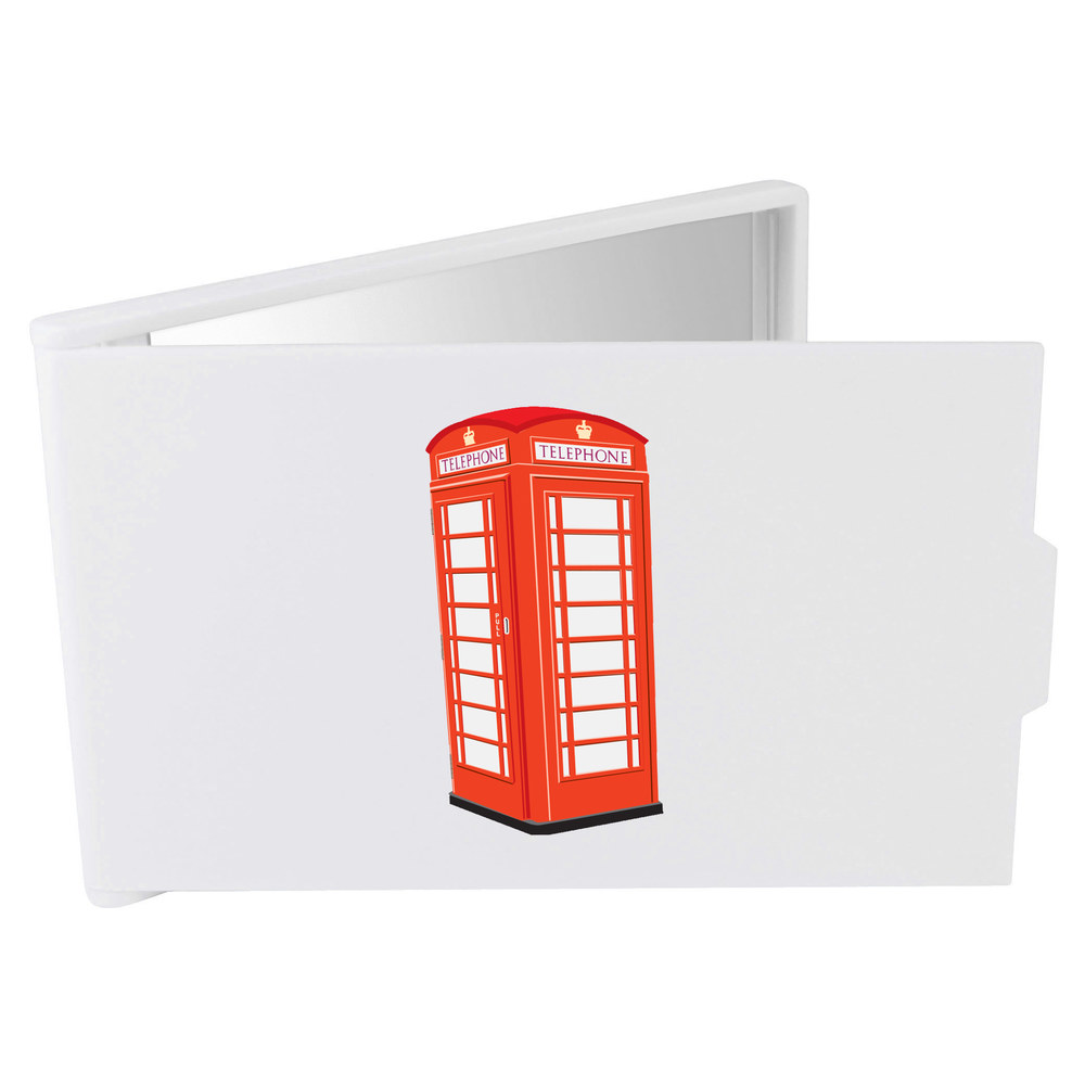 'Telephone Box' Compact / Travel / Pocket Makeup Mirror (CM00018980)