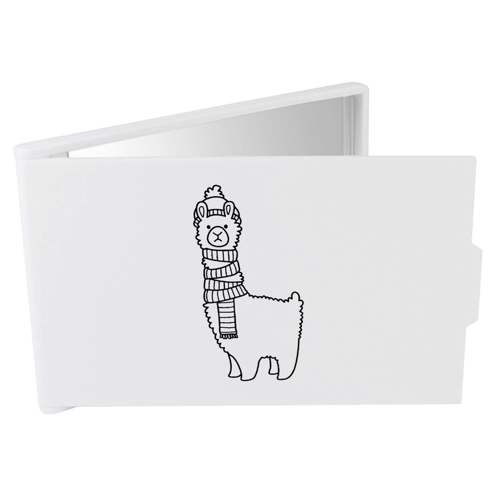 'Knitwear Llama' Compact / Travel / Pocket Makeup Mirror (CM00021778)