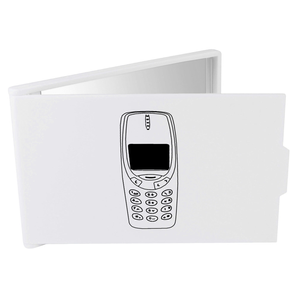'Mobile Phone' Compact / Travel / Pocket Makeup Mirror (CM00025133)