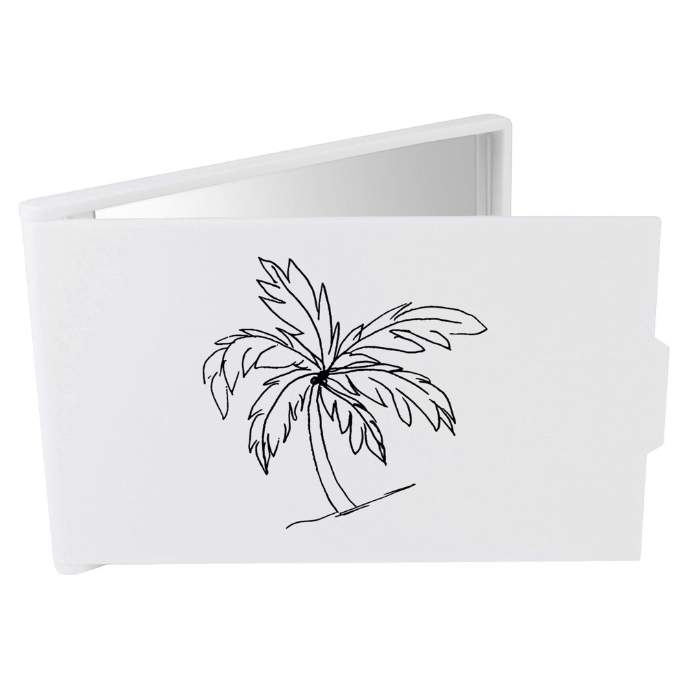 'Palm Tree' Compact / Travel / Pocket Makeup Mirror (CM00025576)
