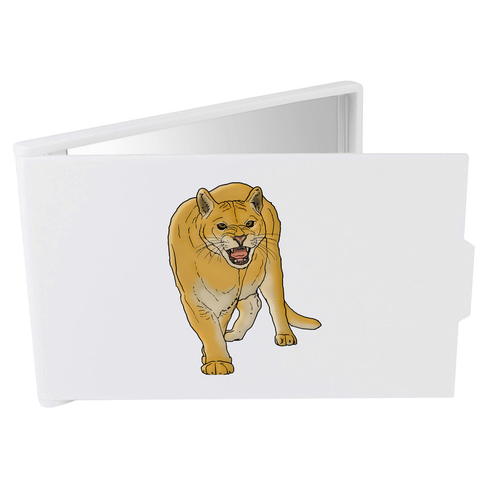 'Snarling Puma' Compact / Travel / Pocket Makeup Mirror (CM00026597)