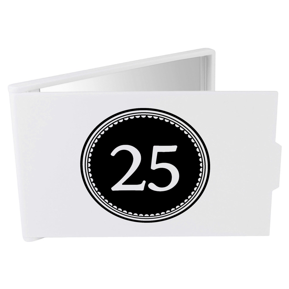 'Silver Wedding Anniversary' Compact / Travel / Pocket Makeup Mirror (CM00026924)