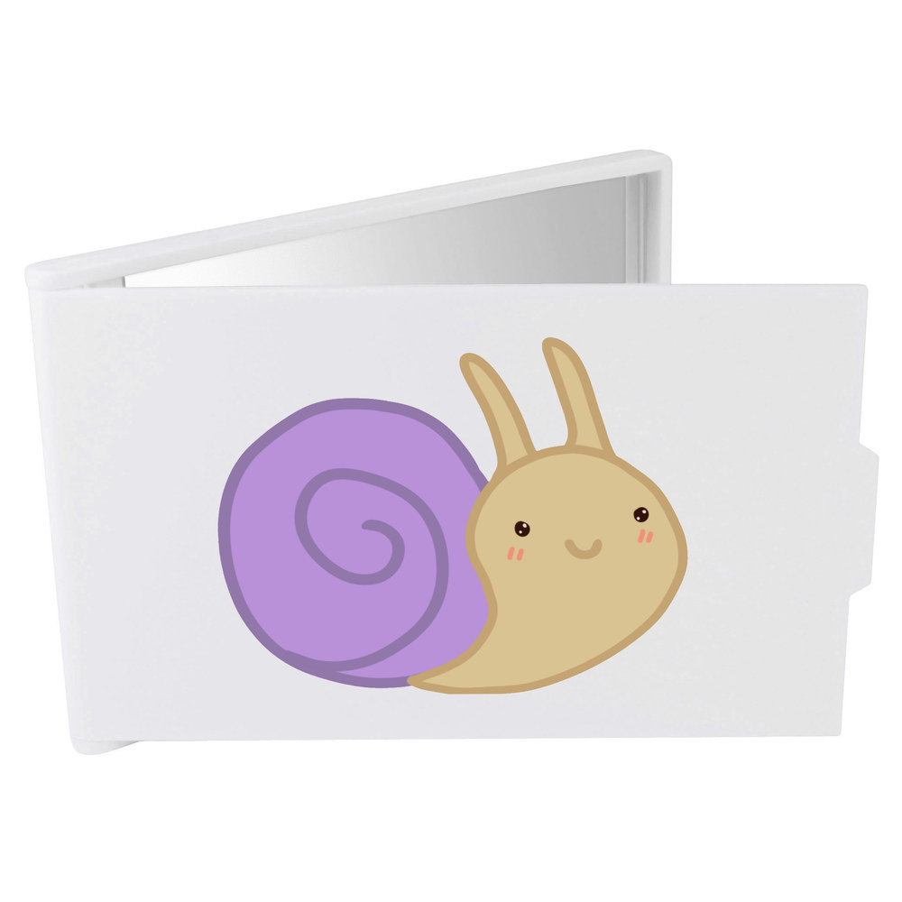 'Happy Snail' Compact / Travel / Pocket Makeup Mirror (CM00027614)