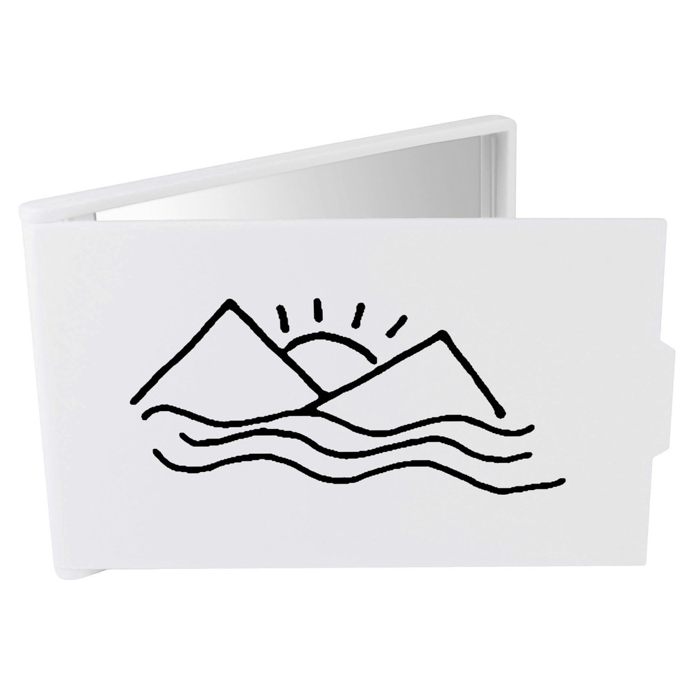 'Sunset Pyramids' Compact / Travel / Pocket Makeup Mirror (CM00027864)