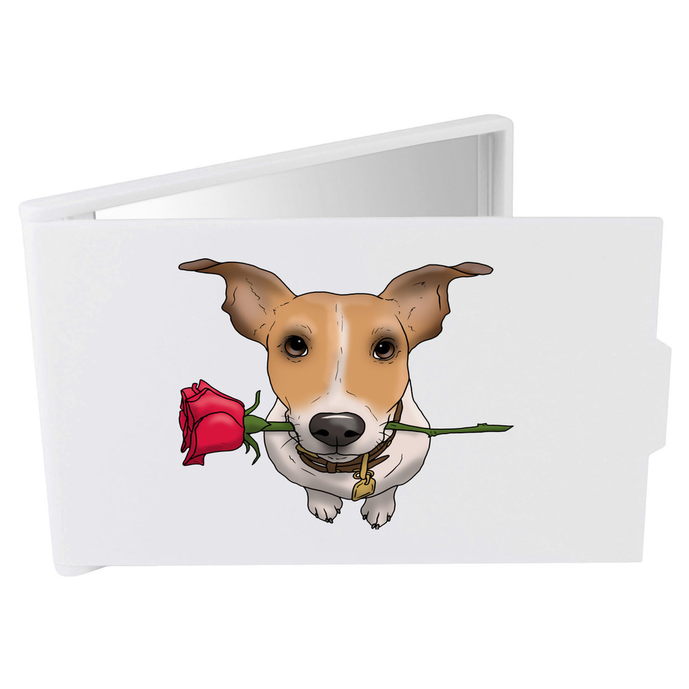 'Valentines Jack Russell' Compact / Travel / Pocket Makeup Mirror (CM00031450)